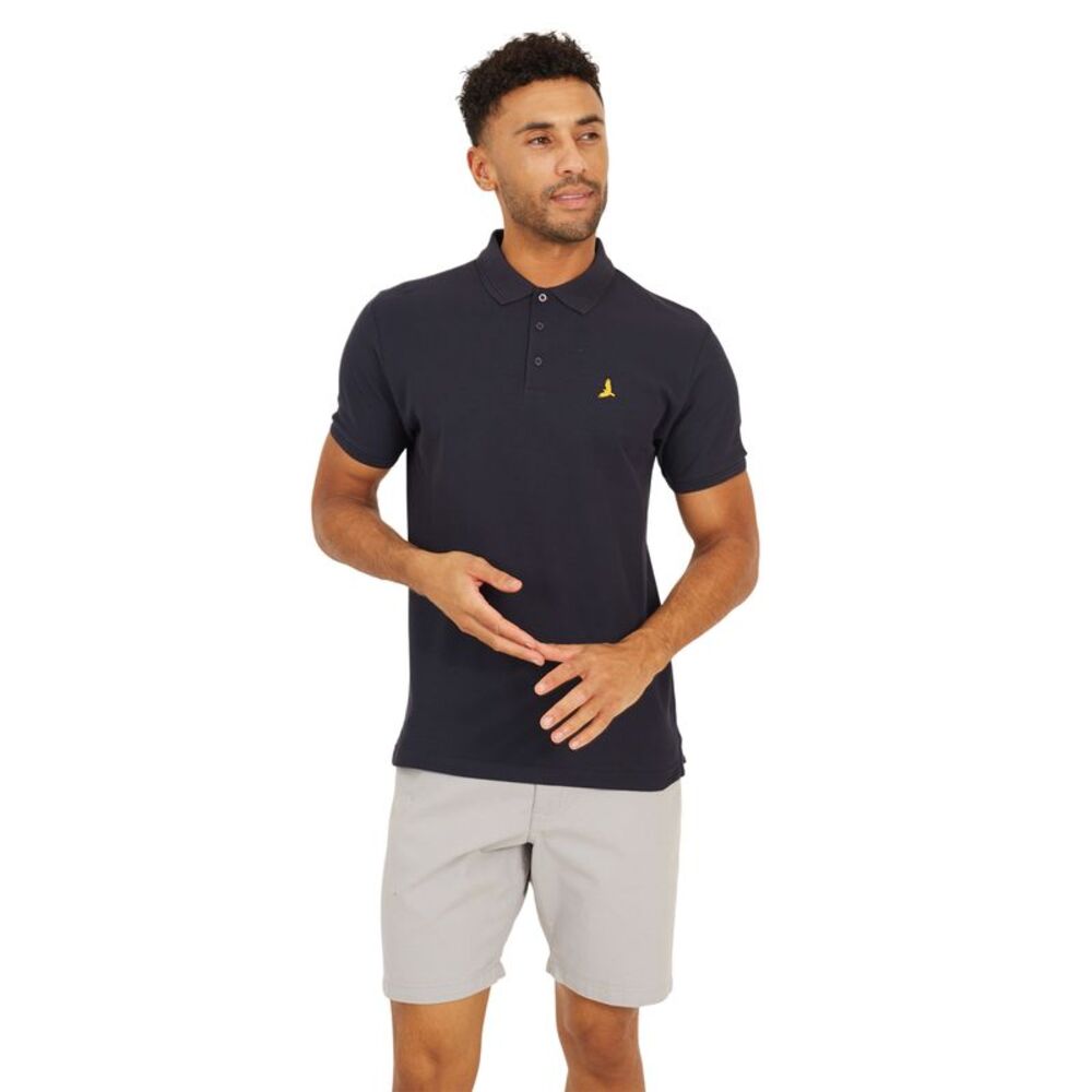 Brave Soul Mens Cotton Polo Shirt / Navy